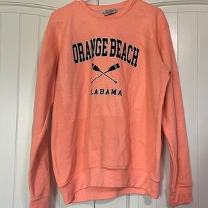 Neon orange. Orange Beach Alabama Crew Neck